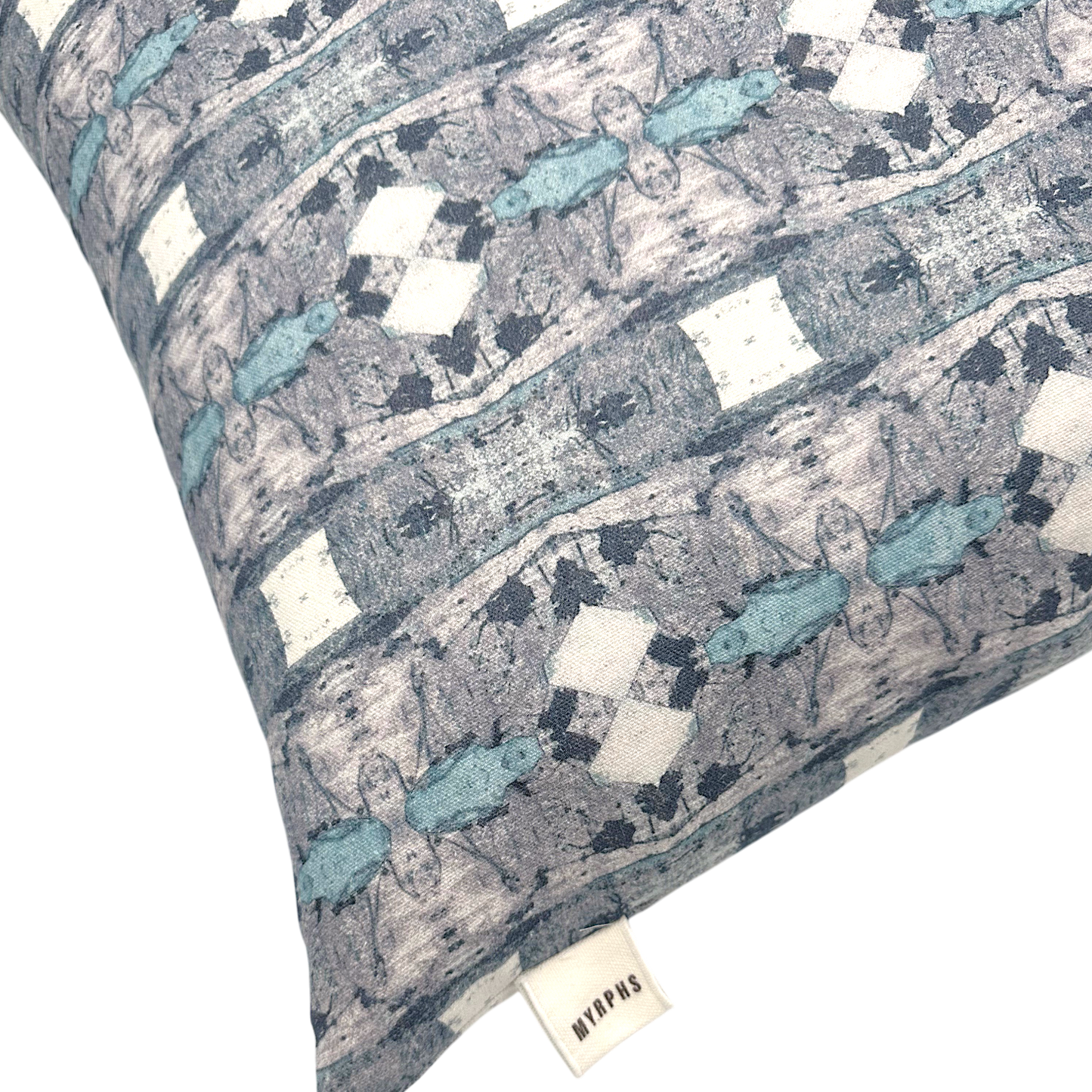 CUTTER DRUM CUSHION in Cornflower Blue